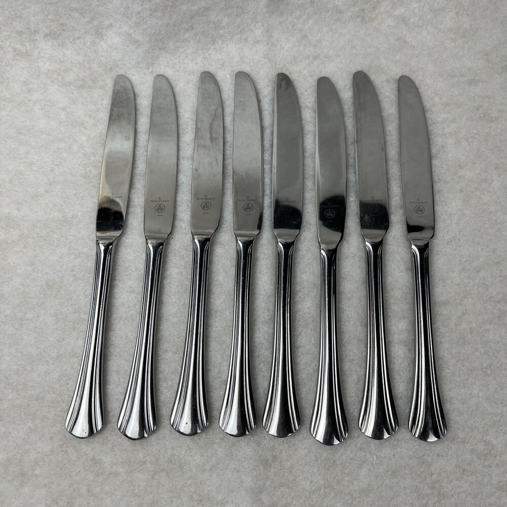 Lot Of 8 Pfaltzgraff MARGATE Dinner Knives 8 7/8" Stainless Flatware‎